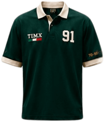 Detalle frontal de la playera TIMX
