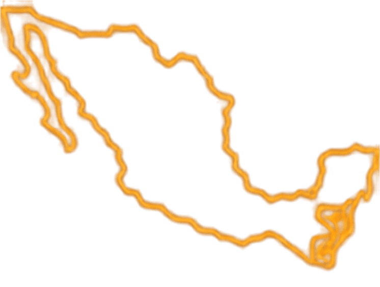 Mapa de México sublimado